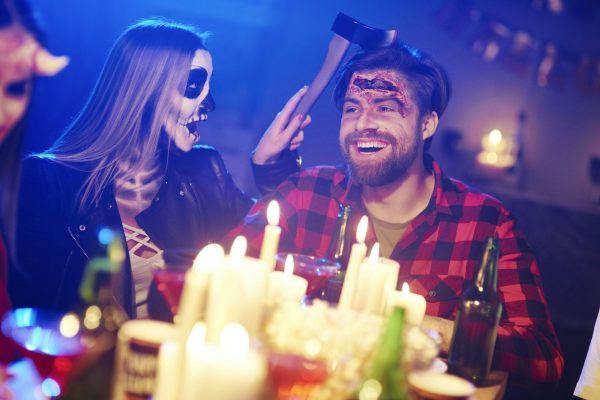 Couple at a Halloween party