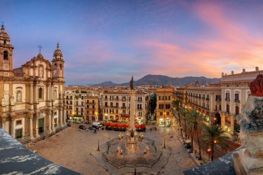 Palermo, Italy Overlooking Piazza San Domenico